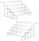 Wealrotn Clear Acrylic Display Riser Stand, Transparent Rectangular Tiered Display Shelf, Table Top Display Stand Compatible with Funko POP Figures, Perfume, Cupcake, Toys Model, Dessert (10 PCS)