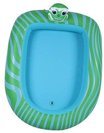 TOYANDONA Piscina Inflable con Rociadores para Niños Pequeños Piscina Inflable Diseño Seguro en Forma de Rana PVC Resistente para Que Los Niños Jueguen