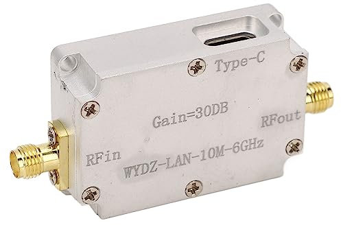 Amplificatore RF Amplificatore a Banda Ultralarga LNA 10M‑6Ghz Connettore Femmina SMA Ad Alto Guadagno 30dB per Telecomando Trasmissione FM