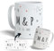 Taza personalizada con iniciales. Taza personalizada para regalo con texto. Regalo original personalizado San Valentín. Regalos parejas. (Iniciales 4)