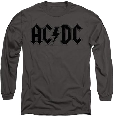 AC/DC Unisex ACDC Worn Logo Mens Long Sleeve T Shirt T-Shirt