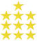 PATIKIL Star Iron-on Patches, 10 Pcs Sew on Star Embroidered Patches Appliques Embellishments for Clothing Jackets Hat Backpack Repairing Decorations, Yellow, 3 x 2.8