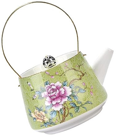 MAGICLULU Théière En Émail Théière Grenouille Récipient À Thé Gobelet À Thé Infuseur À Thé Pour Thé En Vrac Théière Avec Infuseur Théière Sûre Théières Individuelles Passoire À Thé