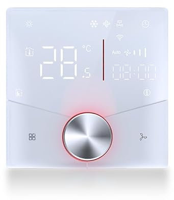 Termostato Intelligente WiFi 2 Tubi per Aria Condizionata Fan Coil con Connessione WiFi per Supporto Voce Intelligente Termostato Controller