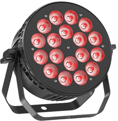 Nitehop RGBW LED Par Scheinwerfer, 18x10W LED Bühnenlicht DMX 4/8CH Party Strahler mit Auto/Sound-Aktiviert, Discolicht Partylicht für Bühne Club DJ Hochzeit Haloween Weihnachten