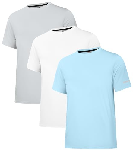 Herren Rash Guard UPF 50+ Sonnenschutz Kurz-/Langarm-T-Shirts Leichtes, schnell trocknendes UV-Schwimm-Shirt
