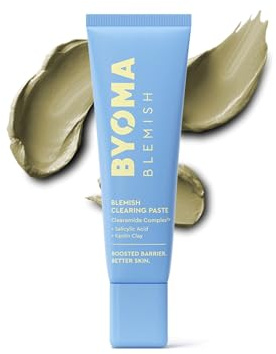 BYOMA Blemish Clearing Paste with Cica and Salicylic Acid | Reduces Redness, Clears Active Blemishes and Unclogs Pores for Smooth, Healthy Skin