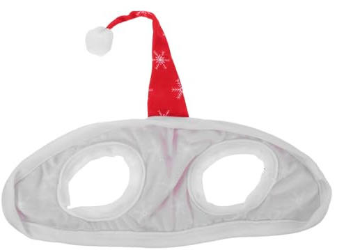 Gatuida Weihnachtsmannmütze Für Pferde Mit Schneeflocken-Design Festliche Kopfbedeckung Aus Weichem Fleece-Material Für Pferdepartys Und Weihnachtsdekorationen Im Stall