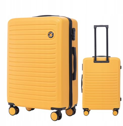 Wings COOT Reisekoffer 24 Zoll Hartschale ABS+ mit Zahlenschloss und 360° Doppelrollen – mittelgroßer Koffer M 63L leicht stabil