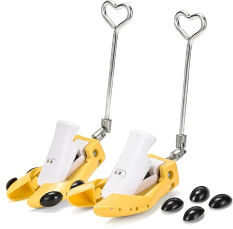Sarini 2 Set Shoe Stretcher for Men Women Boots, Pair Of Calf Boots Expander Stretcher Adjustable Width & Height Instep for Thick Wide Feet, Suitable Sizes 40-47 Shoes(Yellow)