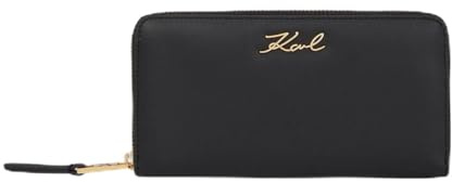 KARL LAGERFELD Portefeuille zippé Continental K/Signature Noir