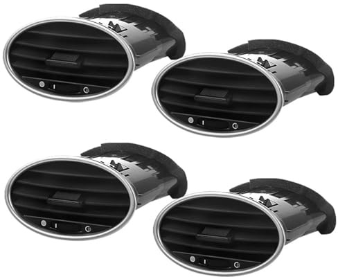 Jokcqfx para Ford para Focus MK2 2005-2013 Rejilla Ventilación Aire Acondicionado Central Tablero Delantero 1/2/4 Piezas 4M51A014L21AD Rejilla Aire Acondicionado(4pcs)
