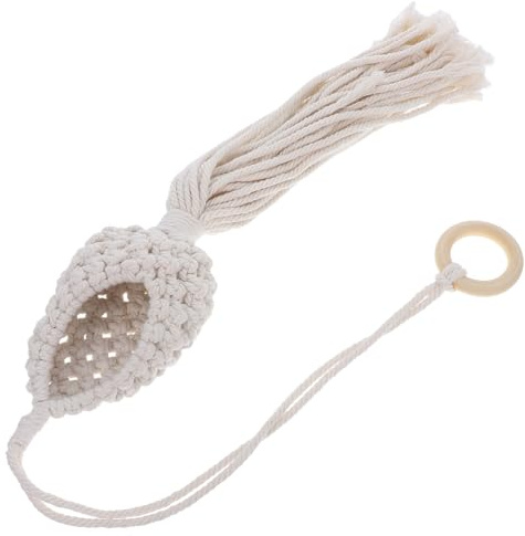 Fenical Boho Macrame Plant Hanger Cotton Hanging Flower Pot Holder Nest Shaped Woven Basket for Outdoor Decor and Balcony, Neat Weaving Multi Functional Planter