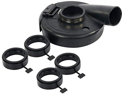 Yaekoo 7 Black Vacuum Dust Shroud Cover for Angle Grinder Hand Grind Convertible