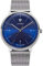 Junkers Bauhaus 40mm Analog Quarz Herrenuhr Edelstahlarmband blau 9.08.01.01.M