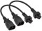 AAOTOKK(2Stücke) IEC 320 C14 zu C5 Netzadapterkabel,10A 125V IEC 3Poliger Männlich zu Mickey Mouse 3Poliger Weiblich Netzteil,für Mickey Mouse Laptop Konverter(30cm)
