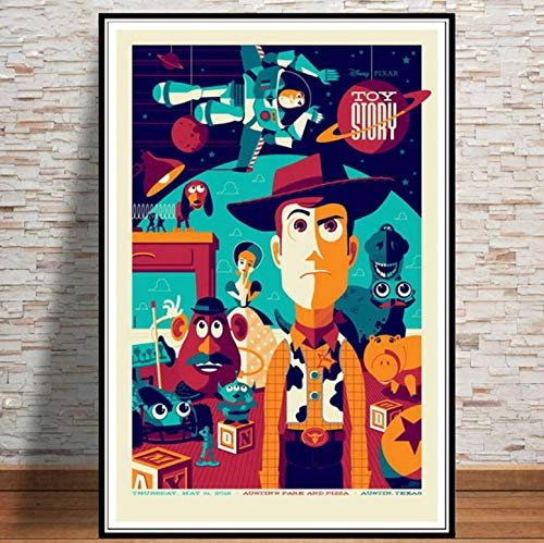 DKMDT Kinderzimmer Toy Story Film filmkunst Poster leinwand malerei wandbild Dekoration Poster und Druck 40x60 cm Rahmenlose A3333