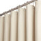 BTTN Cream Shower Curtain, Extra Long Linen Textured Weighted Mould Proof Resistant Fabric Shower Curtains, Heavy Duty Waterproof Washable Shower Curtain Set with 12 Plastic Hooks (Beige, 182 x 214cm)