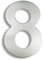 HASWARE 304 Stainless Steel Modern House Number 12 Inch/30cm Stylish Door Alphabet Plaque for Street Home Decor (8, 12 Inch Silver)