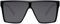 Cheapass Sonnenbrille Oversized Shield XXL recycelt schwarzer Rahmen mit dunklem einteiligem Objektiv UV400 Schutz Männer Frauen