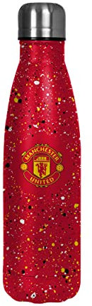Forever Collectibles UK Premier League Football Manchester United Bouteille de peinture isolée thermique pour fan de Manchester United 500 ml
