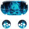Mcbazel Schutzaufkleber Sticker Aufkleber für die Quest 2 VR PU Schutzhülle Controller Griff Blauer Totenkopf