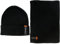 Calvin Klein Soft Giftset Classic Cotton Rib Scarf + Beanie CK Black