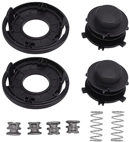 2er-Pack Trimmerkopfspule, Ersatz für Trimmerkopfspule mit Abdeckkappe, Kompatibel mit Autocut 25-2 FS90R, FS100RX, FS110R, FS120R, FS130R und Anderen, Langlebige Ersatzteile für Rasentrimmer