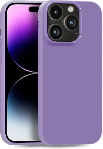 MyGadget Cover per iPhone 14 Pro - Custodia Protettiva in Silicone Morbido – Case TPU Flessibile - Ultra Protezione Antiurto & Antigraffio - Viola Scuro