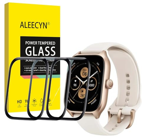 [3 Piezas] Protector de pantalla compatible con Amazfit GTS 4, Protector Película, Soft HD TPU Película Protectora, Anti-Arañazo, Alta Definición, Cobertura Completa