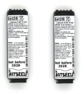 BATSÉCUR - Lot de 2 Piles Alarme BAT28 Compatibles BATLi28 BATLi38 3.6V 2Ah Daitem - 3.6V 2.7Ah Li-SOCl2