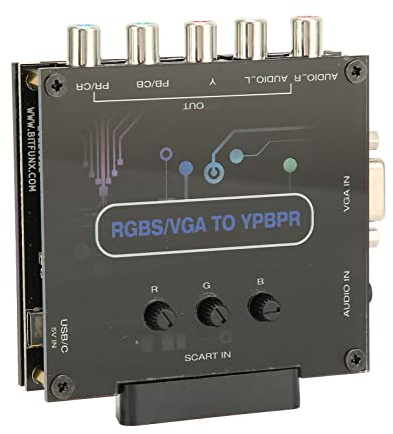 Vbestlife RGBS VGA SCART a YPBPR Convertidor para SFC, para Genesis, para N64, para Playstation 1, para Playstation 2, para Dreamcast, para Wii, para MD, para Saturn
