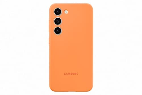 Samsung Silicone Smartphone Case EF-PS911 für Galaxy S23, Handy-Hülle, Silikon, Kratzfest, Schlankes Design, Orange