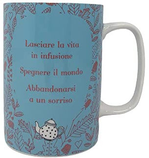 Neavita Lezioni di Tè - Essential Mug Tazza in Ceramica Azzurra, 350ml