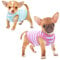 Frienperro 2 Pack Chihuahua Clothes, XXS Dog Clothes, Small Breed Clothes, Puppy Dog Clothes for Dogs Girl, Cotton Striped Sleeveless Small Teacup Yorkie Outfit Cat Vest Shirt Green Pink