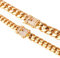 Aotiwe Ketten Edelstahl, Ketten In Gold Halskette 12mm Panzerkette Link Chain 71cm Geschenk Beste Freundin Geburtstag