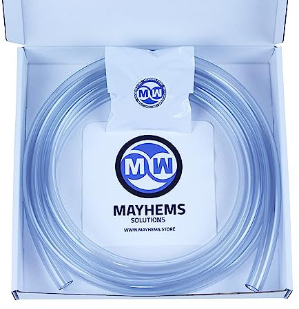 Mayhems - Hochwertiger weicher schlauch - Hyper Clarity PVC - Version mit hoher transparenz, 13 mm (1/2) ID x 19 mm (3/4) OD, 3 m länge