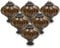 Cjueiom 25 Pack Ceramic Drawer Knobs, Coffee Brown Vintage Cupboard Knobs with Mounting Screws, Antique Wardrobe Pull Handles for Kitchen Cabinet and Dresser