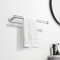sarihisy square towel rail hanger chrome, large double towel rail wall mounted brass black towel hooks for bathrooms, silver standing bath towel rail holder