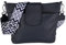 MIRROSI® Umhängetasche Damen, Echtleder, Made in Italy, BOHO Style30x24,50x9cm (BXHXT) viel Stauraum, Handtasche, Brusttasche, Crossbody Bag (1 Tasche & 2 Gurte) (Navy (BOHO))