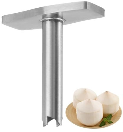 Kokosnuss-Lochöffner, Kokosnuss-Stanzer | Kokosnuss-Lochstanzer | Kokosnuss-Lochstanzer, Kokosnuss-Öffner, Strohhalm-Lochmacher, Edelstahl-Kokosnuss-Werkzeug für Kokoswasser-Saft