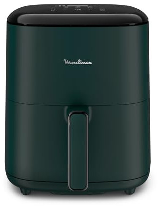 Moulinex Easy Fry Max Friggitrice Ad Aria, Capacità Di 5 L, Fino A Sei Persone, Risparmio Di Tempo ed Energia, Pannello Di Controllo Digitale, 10 Programmi Di Cottura Automatici, EZ2453