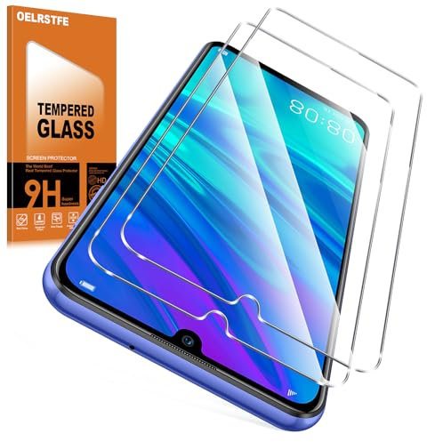 Oelrstfe Vetro Temperato per Huawei P Smart 2019/2020/Honor 10 Lite/Honor 8A Pellicola Protettiva 2 Pezzi Durezza 9H Anti-Graffio Anti-impronte Ultra Trasparente Senza Bolle Vetrino Protezione Schermo