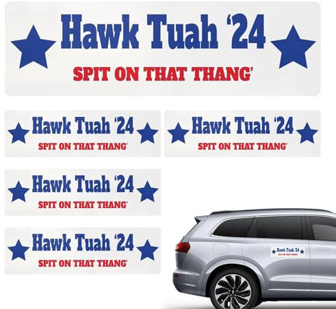Hawks Tush Sticker | 5 Stück Hawks Tuah Spit On That Thang Aufkleber | Hawks Touah Spit On That Thang | Wasserfester Lustige Autoaufkleber Aus Vinyl Für Autofenster Laptop Helm Gag Geschenk