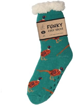 Bartleby Ladies Sherpa Socks - Country Pheasant Design