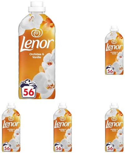 Lenor Weichspüler 56 Waschladungen, Orchidee & Vanille (Packung mit 5)