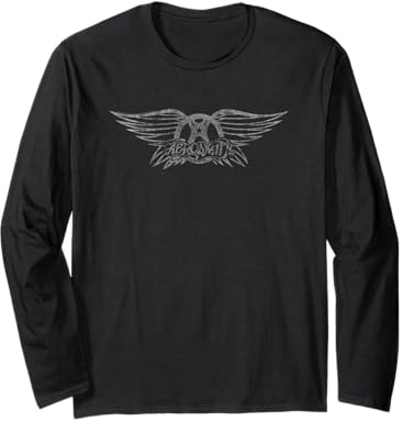Official Aerosmith Vintage Logo Classic Rock Band Fan Merch Long Sleeve T-Shirt