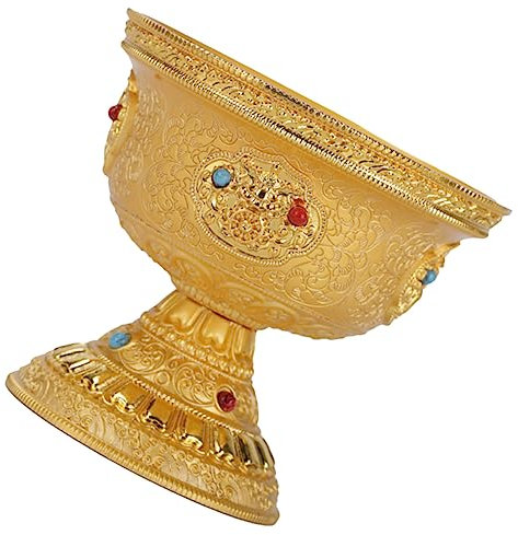 PRETYZOOM Enshrine Cup Kommunion Herbst Deckel Dekorative Tablett Gäste Home Decor Obstschalen Teller Schmuckstück Bauernhaus Tempel Küche Geld Kelch Gestuft Große Retro Brennschale