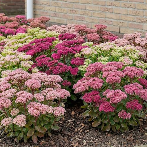 Sedum Kollektion - 5 Pflanzen - Stauden Mehrjährig Winterhart - Echte Pflanzen aus Holland - für Garten als Bodendecker (keine Samen, keine Zwiebeln und nicht künstlich) - Mehrfarbige Mischung