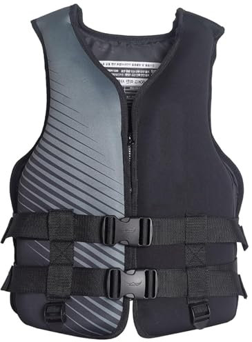 Giubbotto Salvagente Adulti, Giubbotto Solido, Ideale per Sport Acquatici, Kayak, SUP, Canottaggio, Snorkeling Giacca di Salvataggio(Black,XXL)